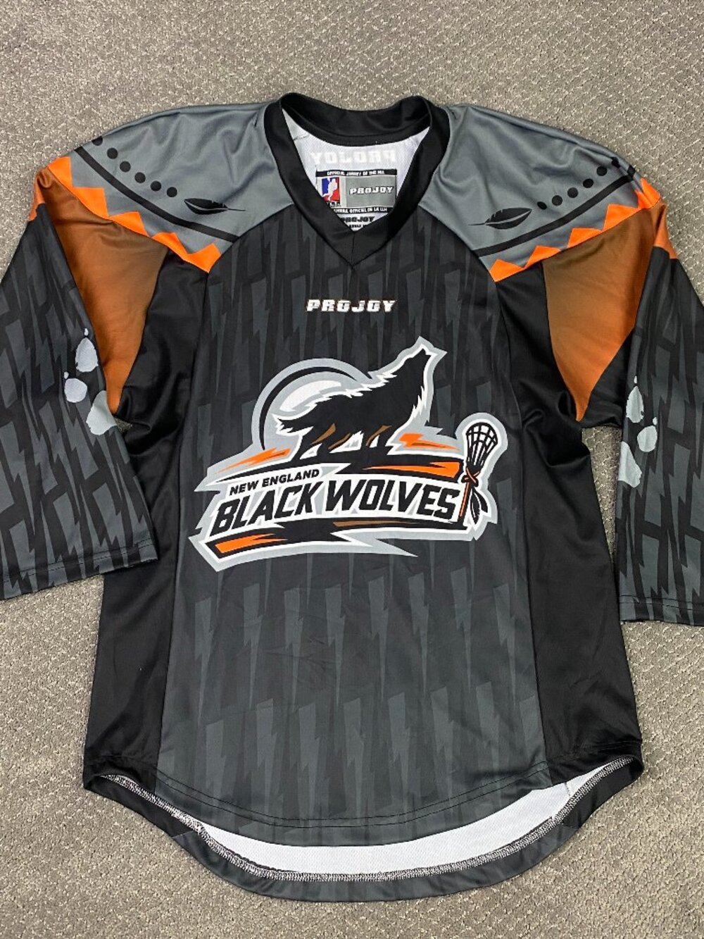 New England Black Wolves Lacrosse Jersey Mens Medium Projoy NLL National League